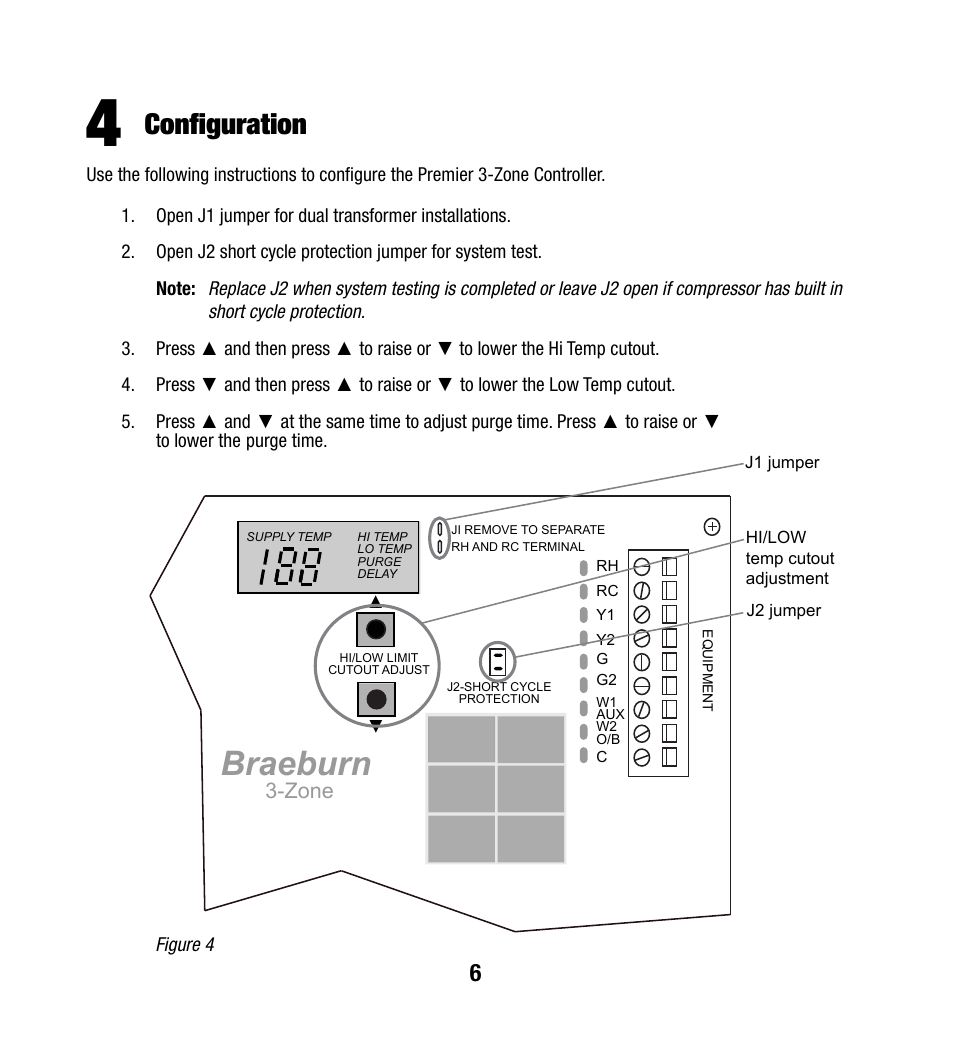 Braeburn, Configuration | Braeburn 140303 User Manual | Page 7 / 12