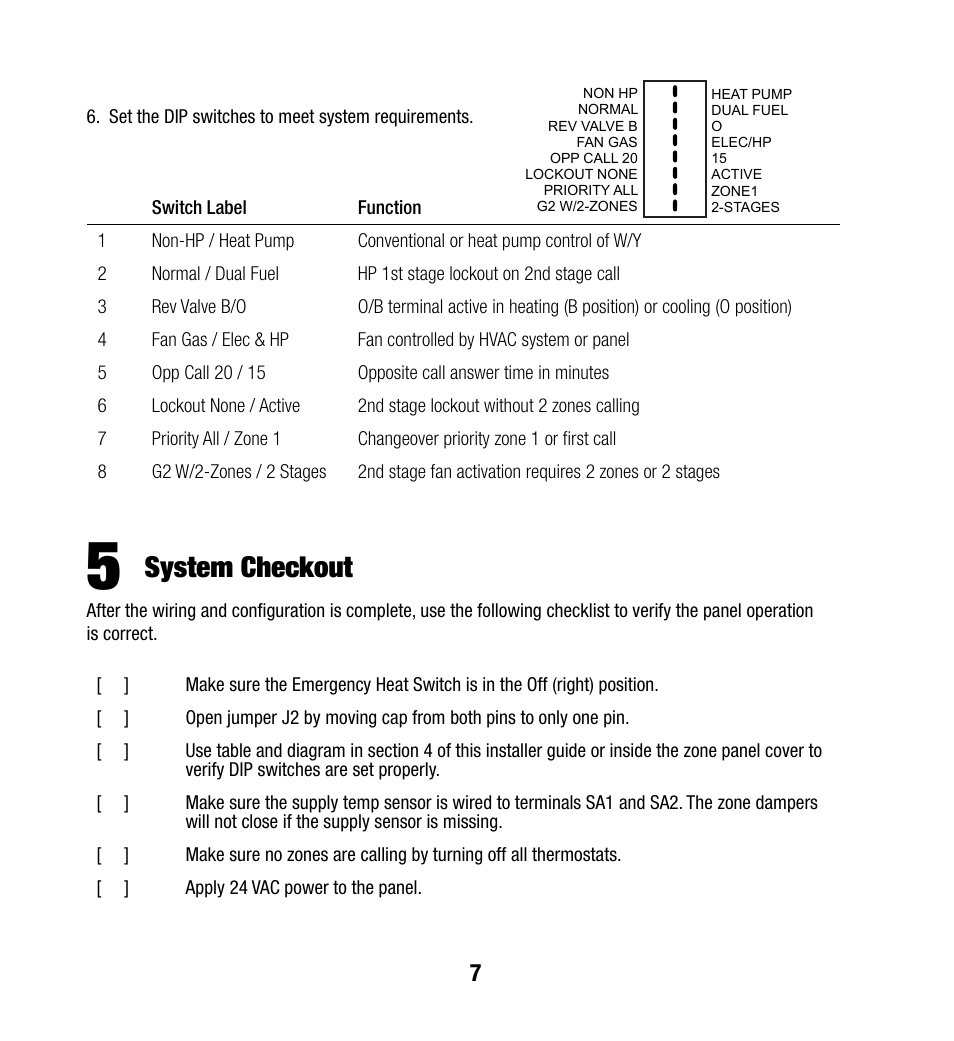 System checkout | Braeburn 140303 User Manual | Page 8 / 12