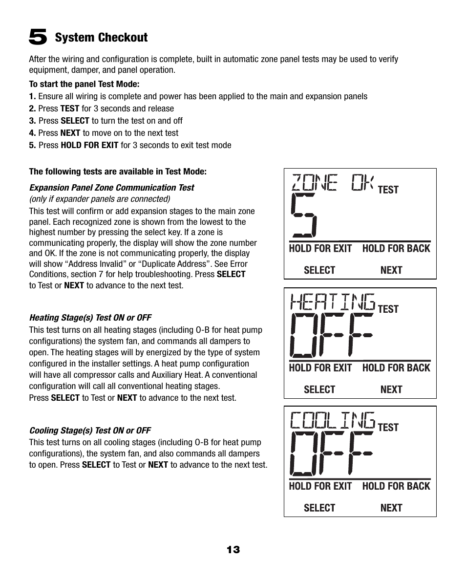 System checkout | Braeburn 140404 User Manual | Page 13 / 22