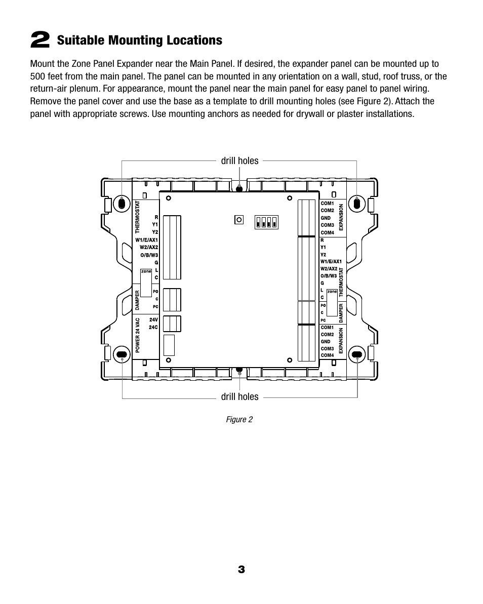 Suitable mounting locations | Braeburn 140424 User Manual | Page 3 / 12