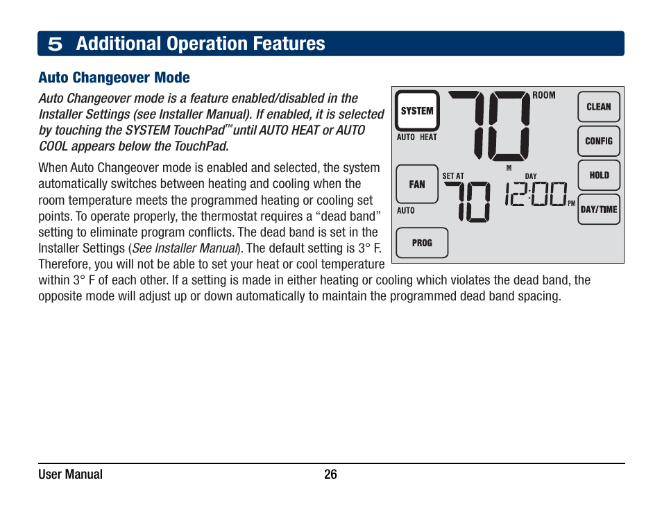 5 additional operation features | Braeburn 5320 User Manual User Manual | Page 26 / 35