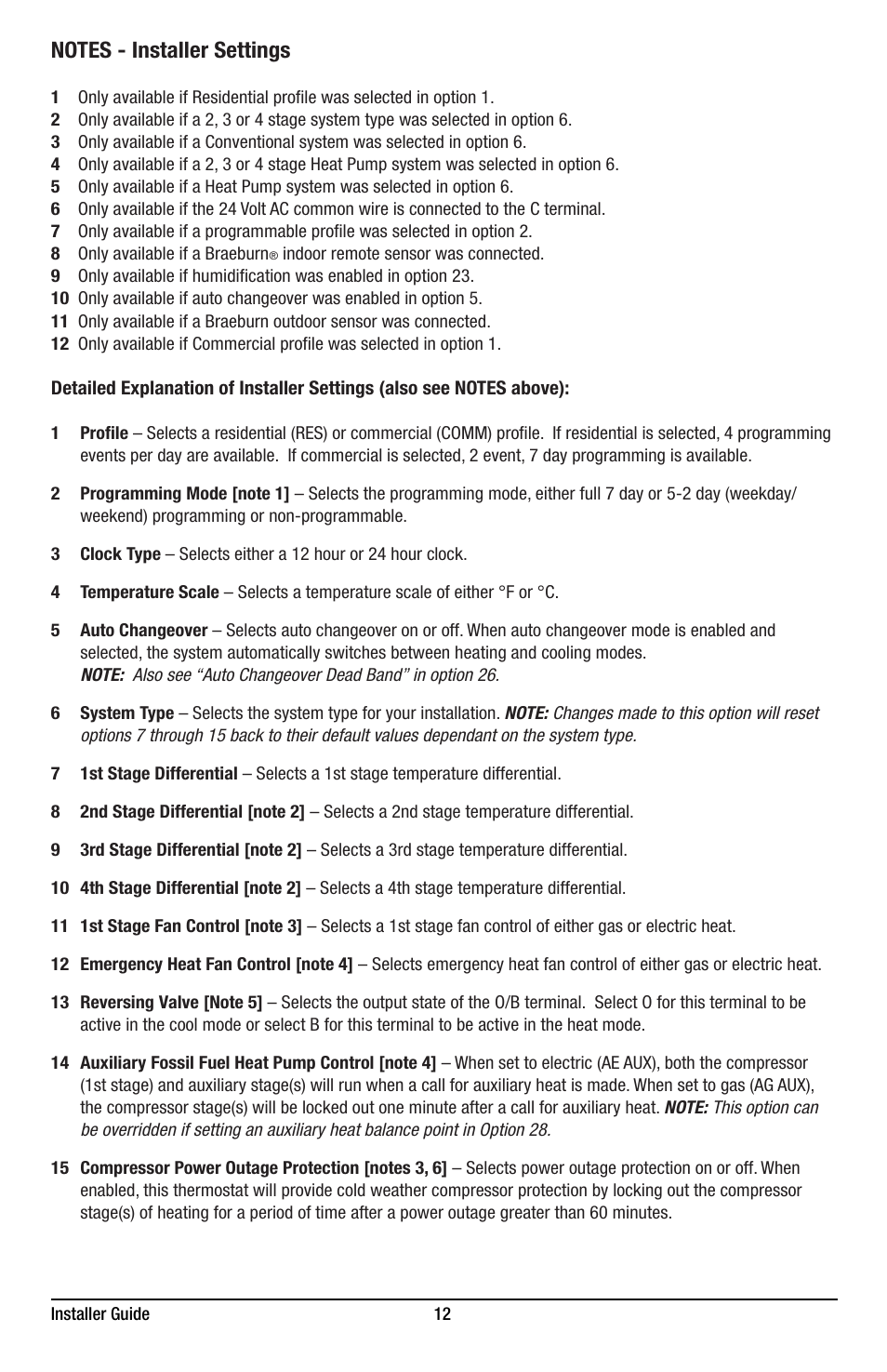 Braeburn 6400 Installer Guide User Manual | Page 12 / 18