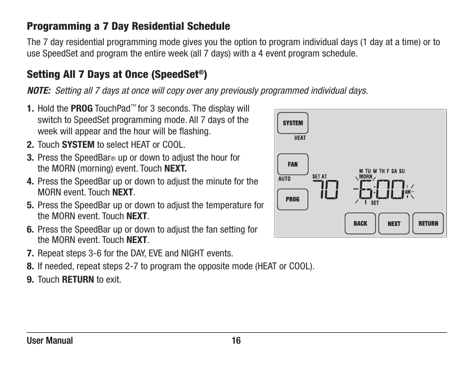 Braeburn 6400 User Manual User Manual | Page 16 / 38