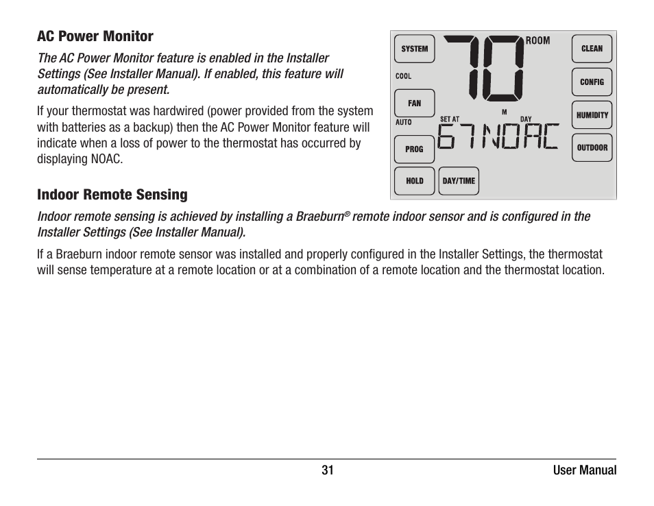 Braeburn 6400 User Manual User Manual | Page 31 / 38