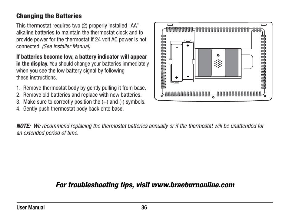 Braeburn 6400 User Manual User Manual | Page 36 / 38