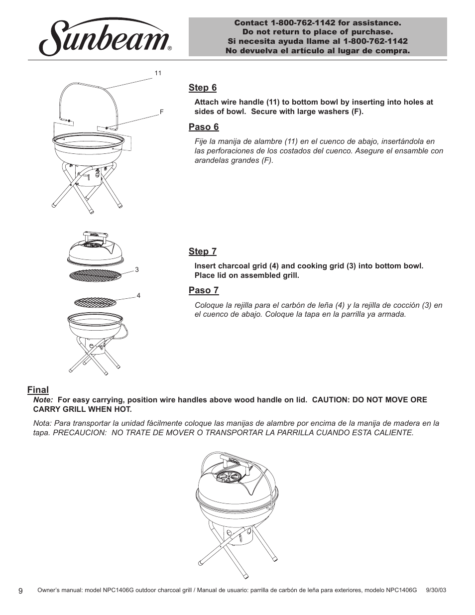 Blue Rhino NPC1406G User Manual | Page 10 / 24