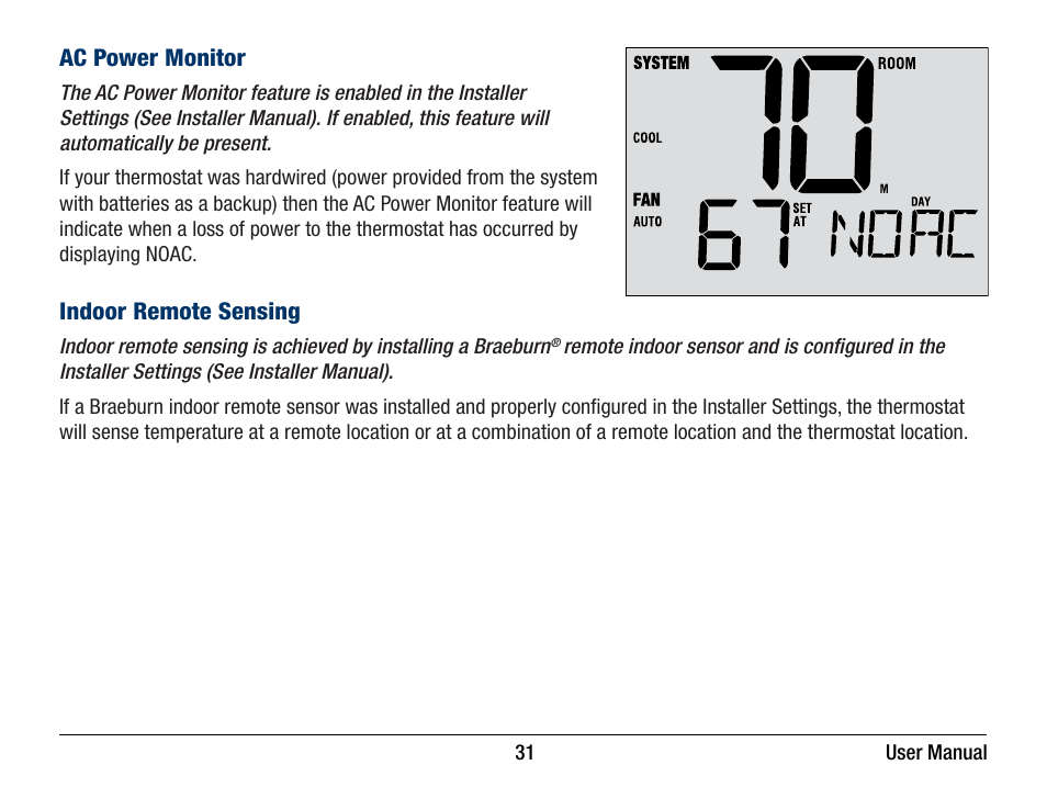 Braeburn 5220 User Manual User Manual | Page 31 / 35