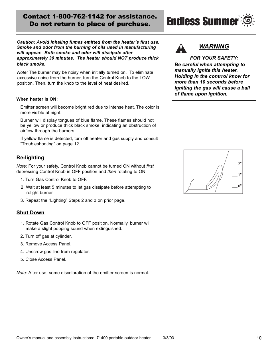 Warning | Blue Rhino 71400 User Manual | Page 11 / 40