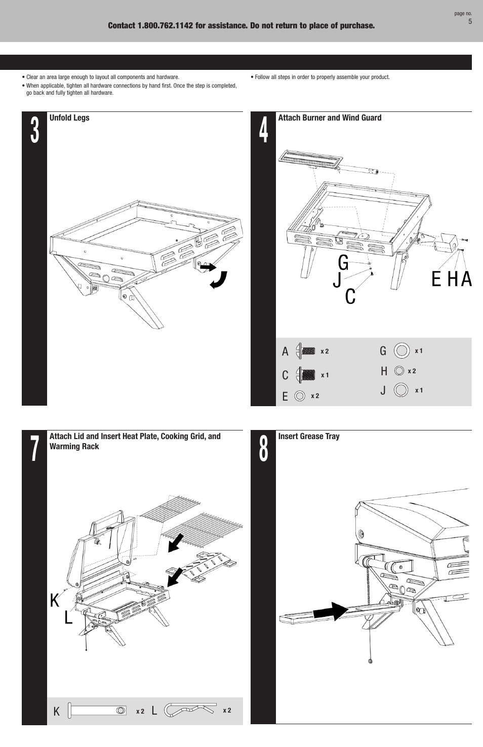 Blue Rhino Outdoor LP Gas Barbecue Grill HBT822W User Manual | Page 5 / 16