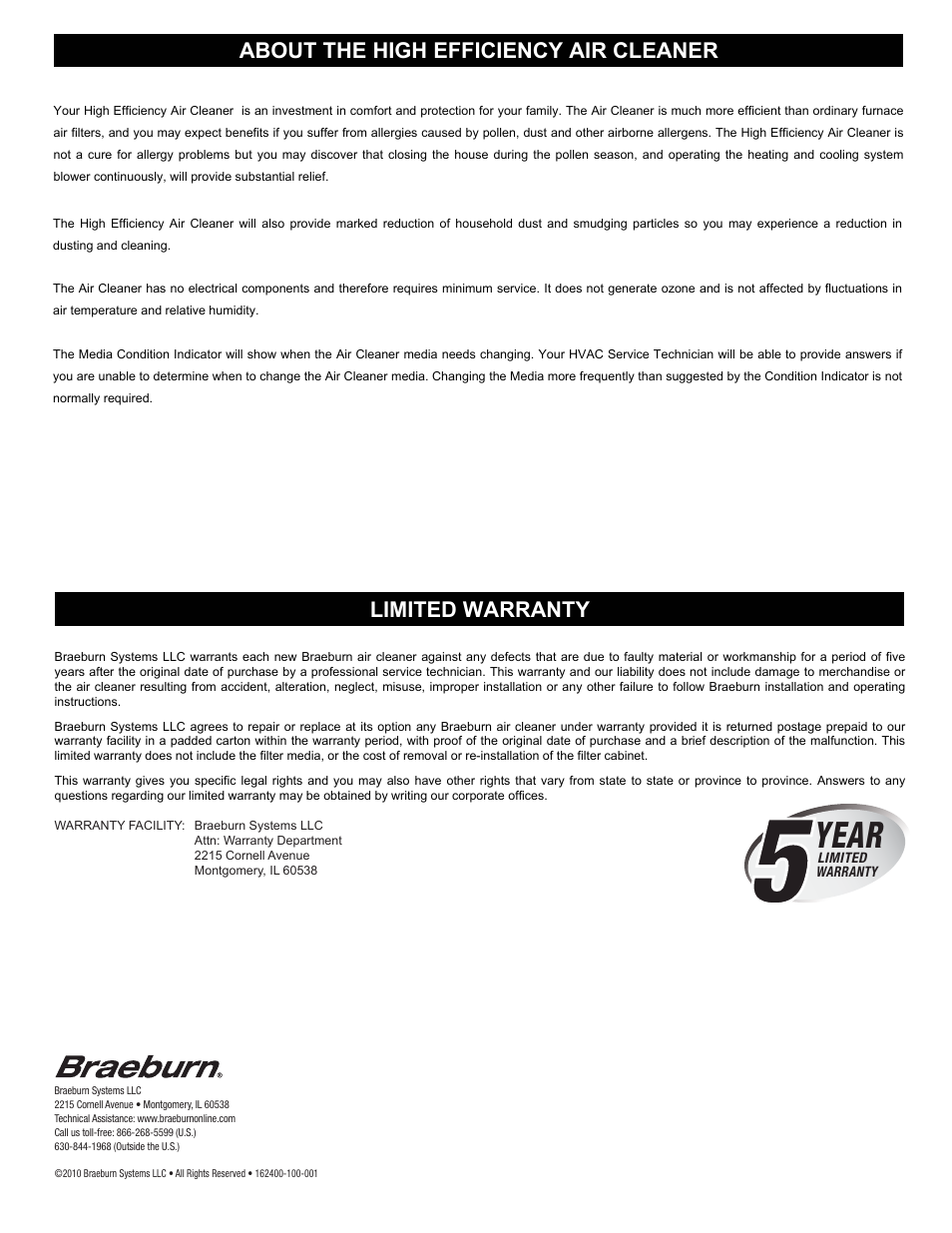 162400 p4.pdf, Year | Braeburn 162400 User Manual | Page 4 / 4