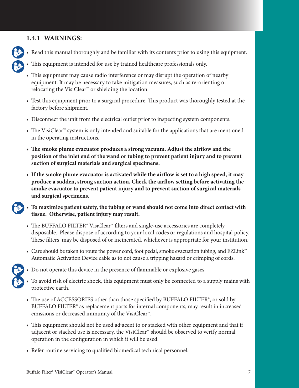 Buffalo Filter VisiClear User Manual | Page 7 / 30