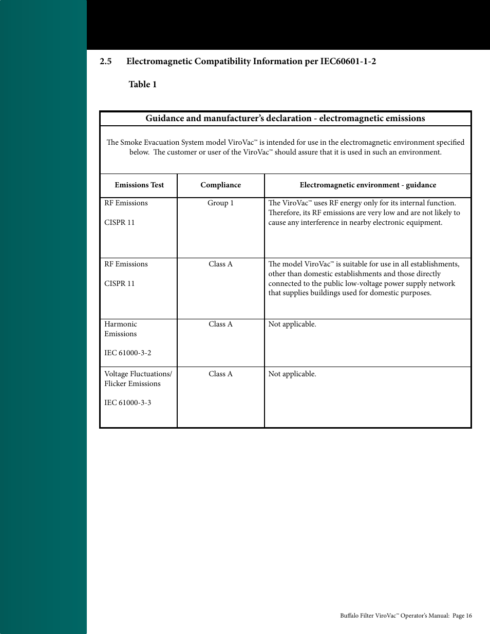 Buffalo Filter ViroVac User Manual | Page 17 / 26