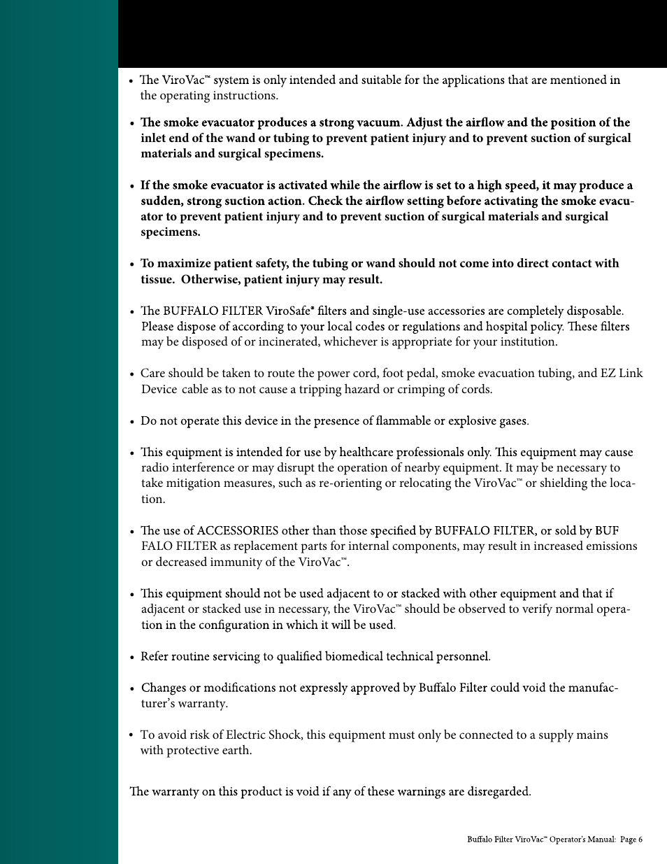 Buffalo Filter ViroVac User Manual | Page 7 / 26