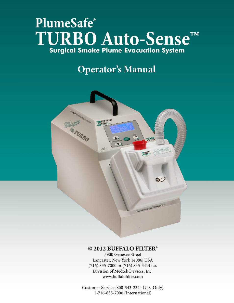 Buffalo Filter PlumeSafe Turbo User Manual | 135 pages