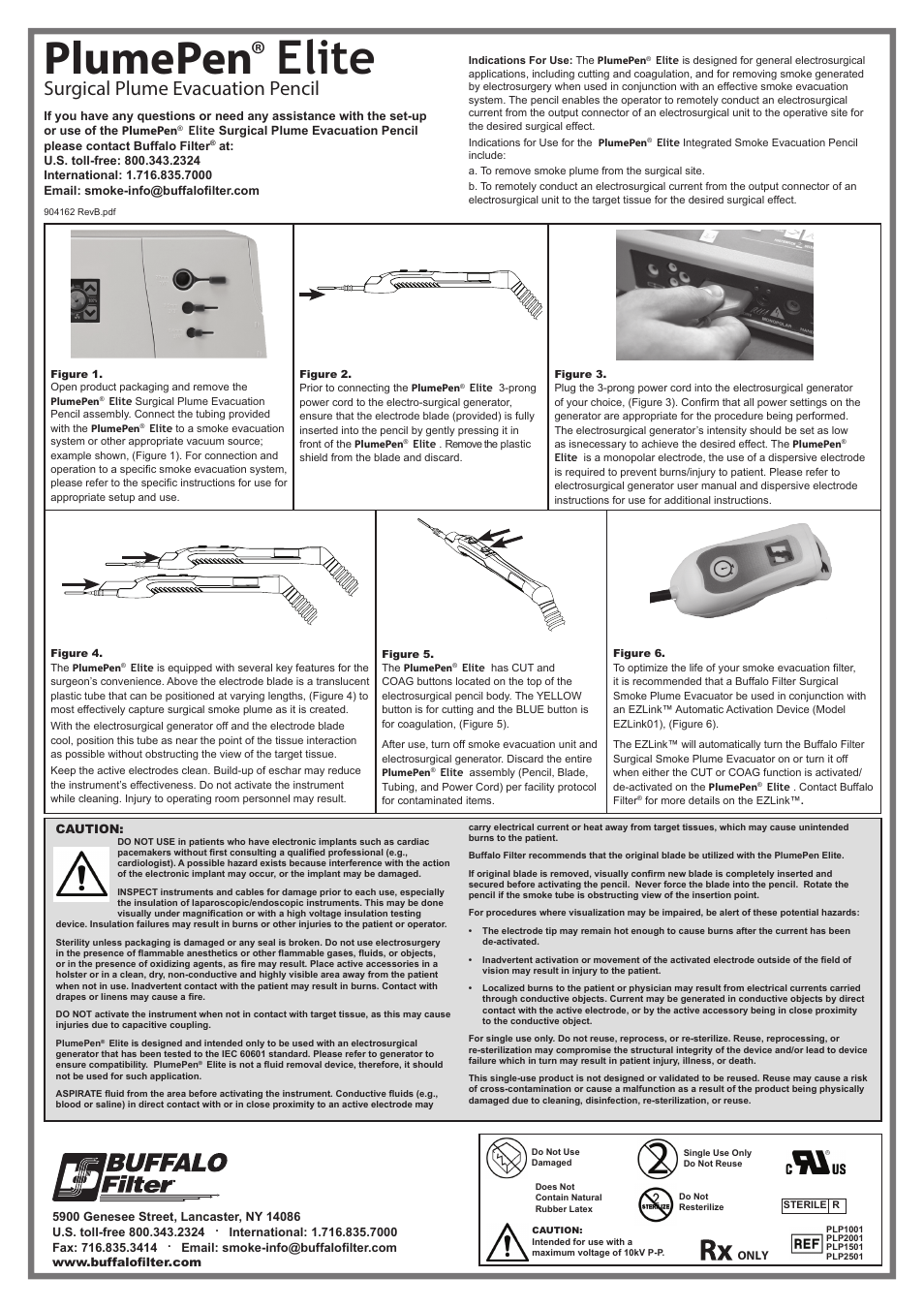 Buffalo Filter PlumePen Elite User Manual | 1 page