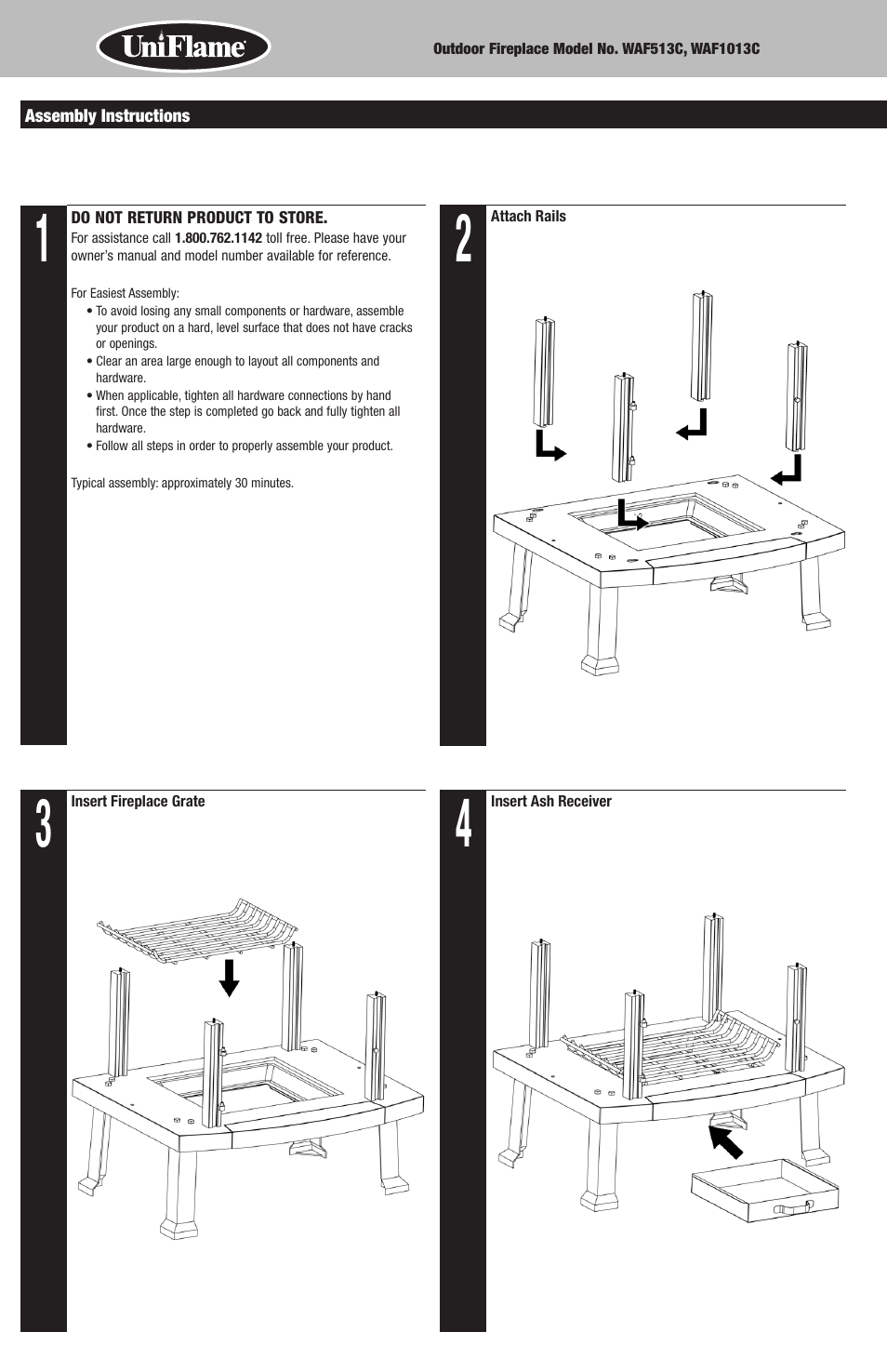 Blue Rhino WAF513C User Manual | Page 4 / 8
