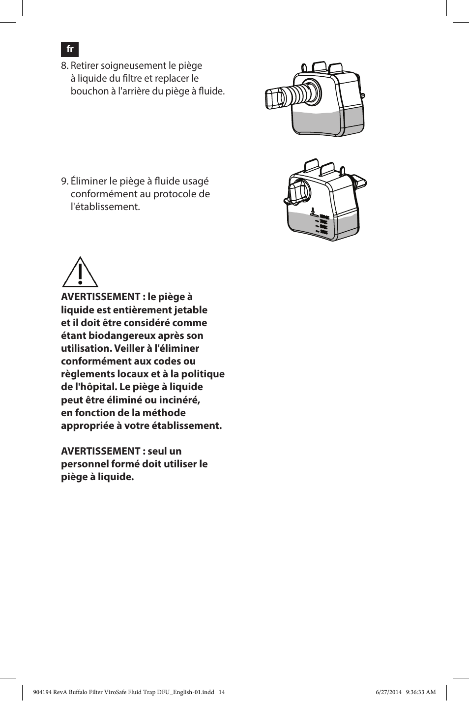 Buffalo Filter ViroSafe Fluid Trap User Manual | Page 14 / 40