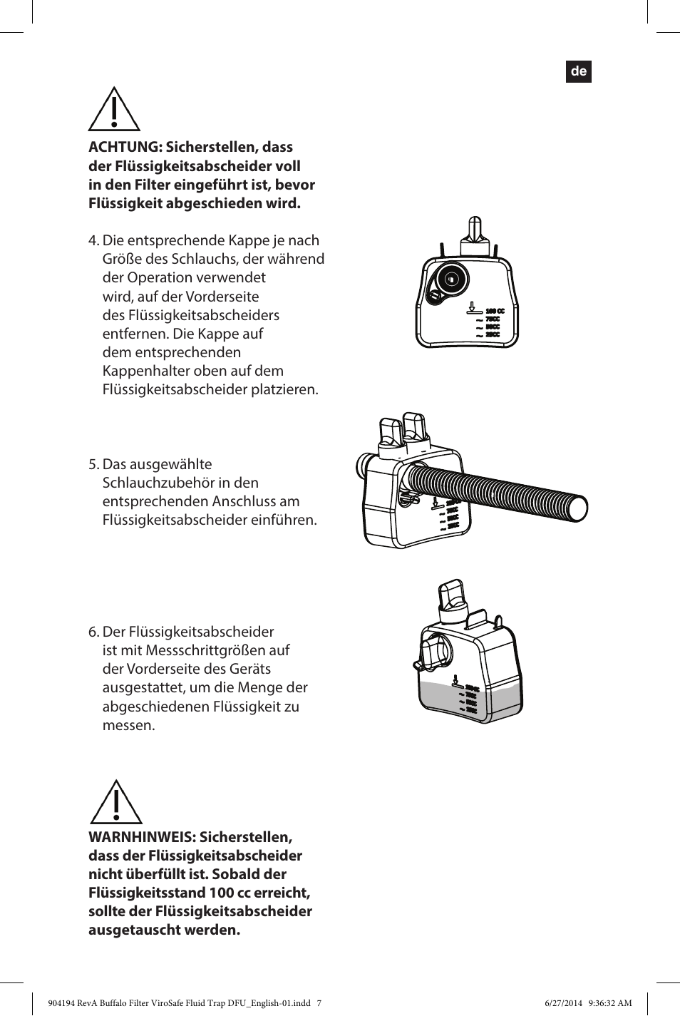 Buffalo Filter ViroSafe Fluid Trap User Manual | Page 7 / 40