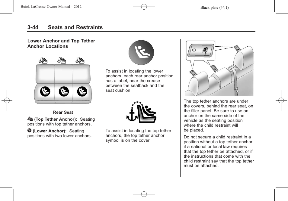 Buick 2012 LaCrosse User Manual | Page 100 / 496