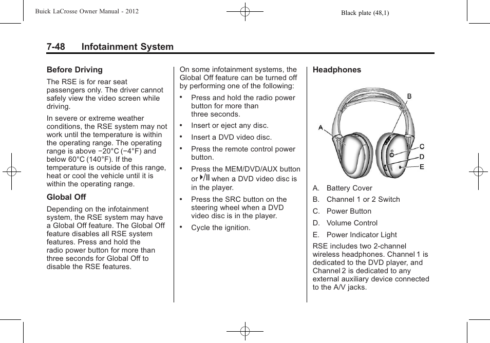 48 infotainment system | Buick 2012 LaCrosse User Manual | Page 222 / 496