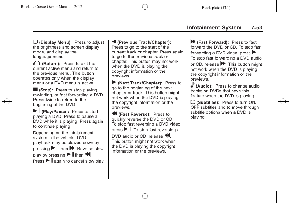 Buick 2012 LaCrosse User Manual | Page 227 / 496