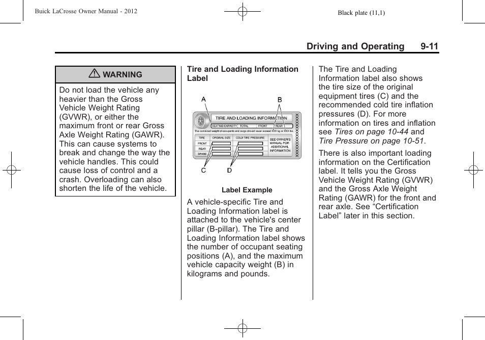 Buick 2012 LaCrosse User Manual | Page 277 / 496