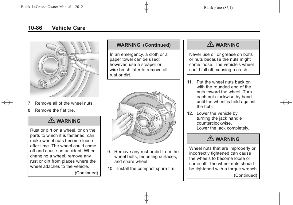 Buick 2012 LaCrosse User Manual | Page 412 / 496