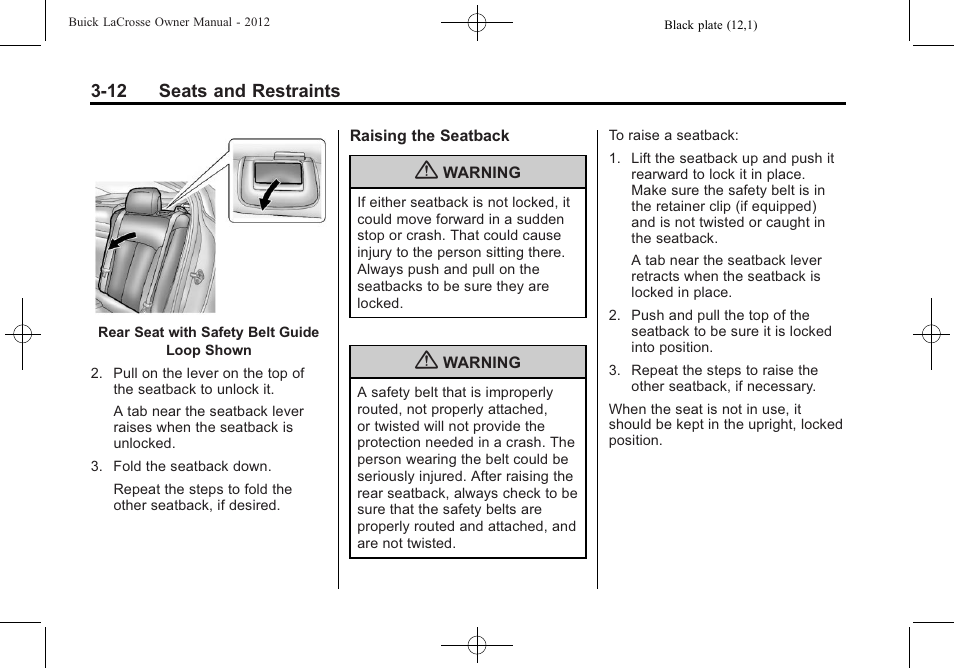 Buick 2012 LaCrosse User Manual | Page 68 / 496