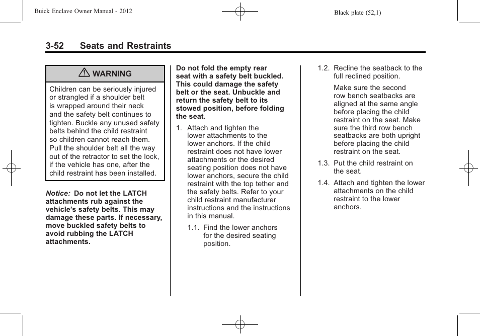 Buick 2012 Enclave User Manual | Page 106 / 474