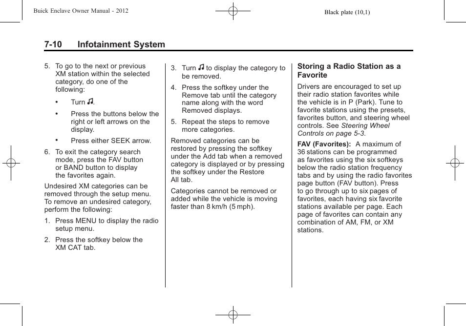 10 infotainment system | Buick 2012 Enclave User Manual | Page 194 / 474