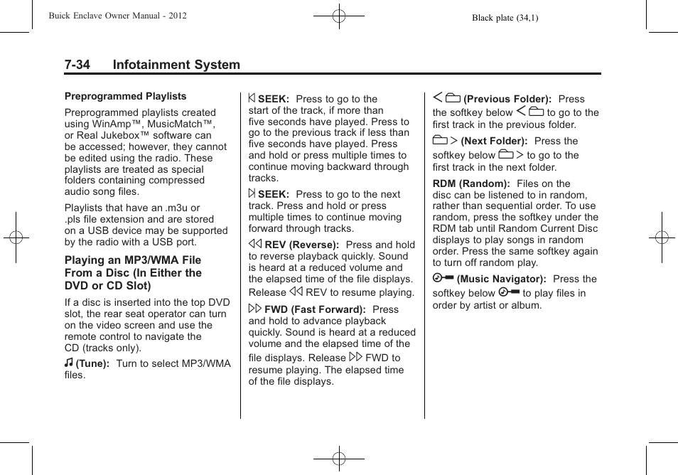 Buick 2012 Enclave User Manual | Page 218 / 474