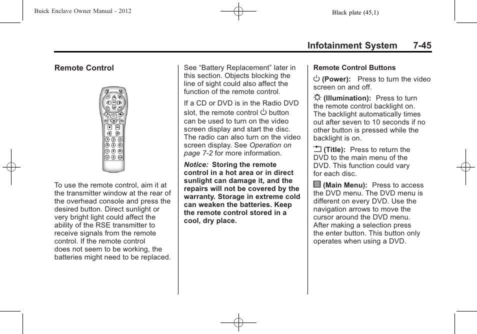 Buick 2012 Enclave User Manual | Page 229 / 474