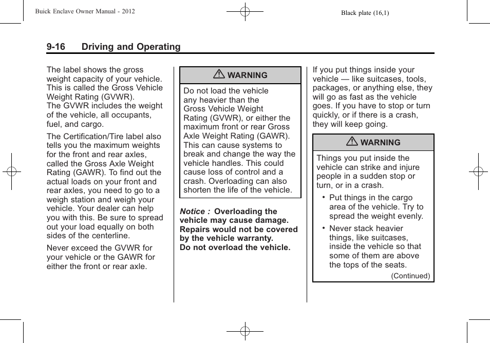 Buick 2012 Enclave User Manual | Page 270 / 474