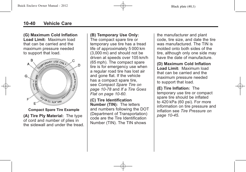 Buick 2012 Enclave User Manual | Page 352 / 474