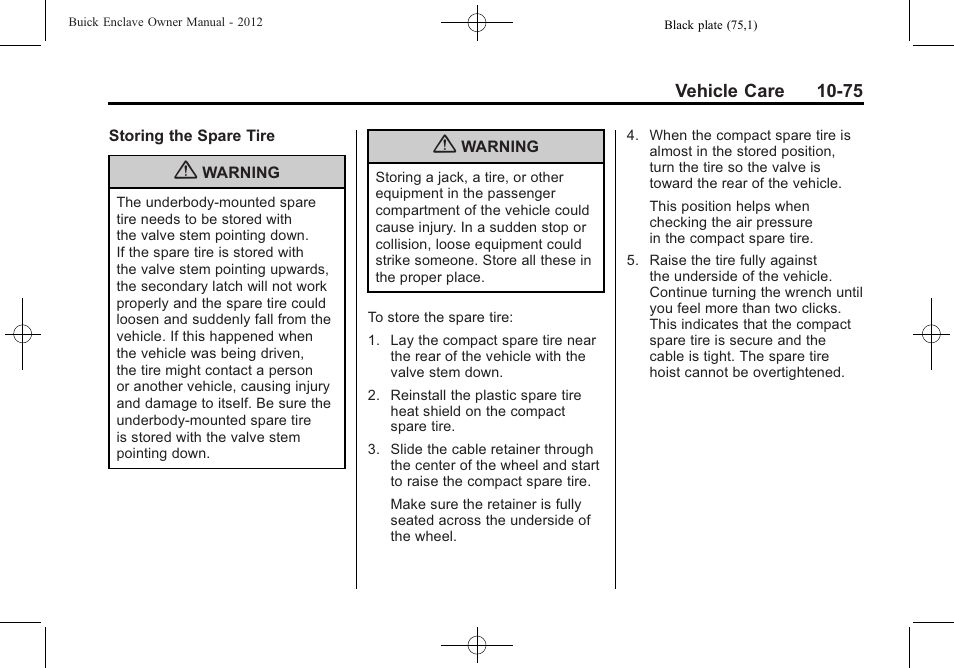 Buick 2012 Enclave User Manual | Page 387 / 474
