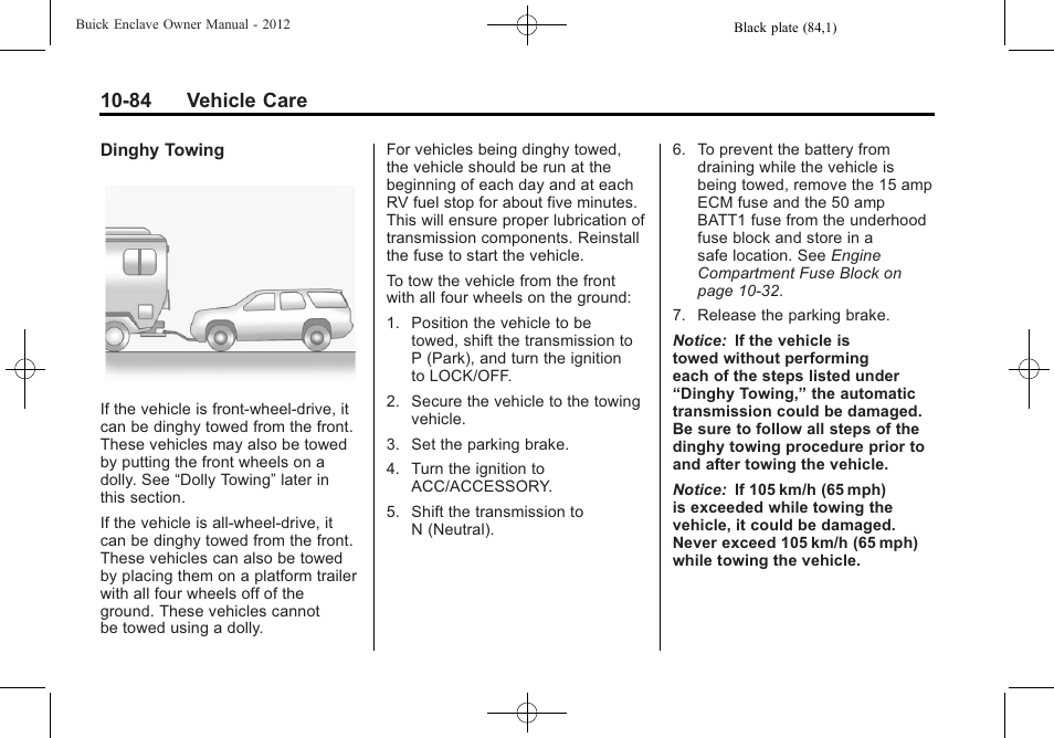 84 vehicle care | Buick 2012 Enclave User Manual | Page 396 / 474