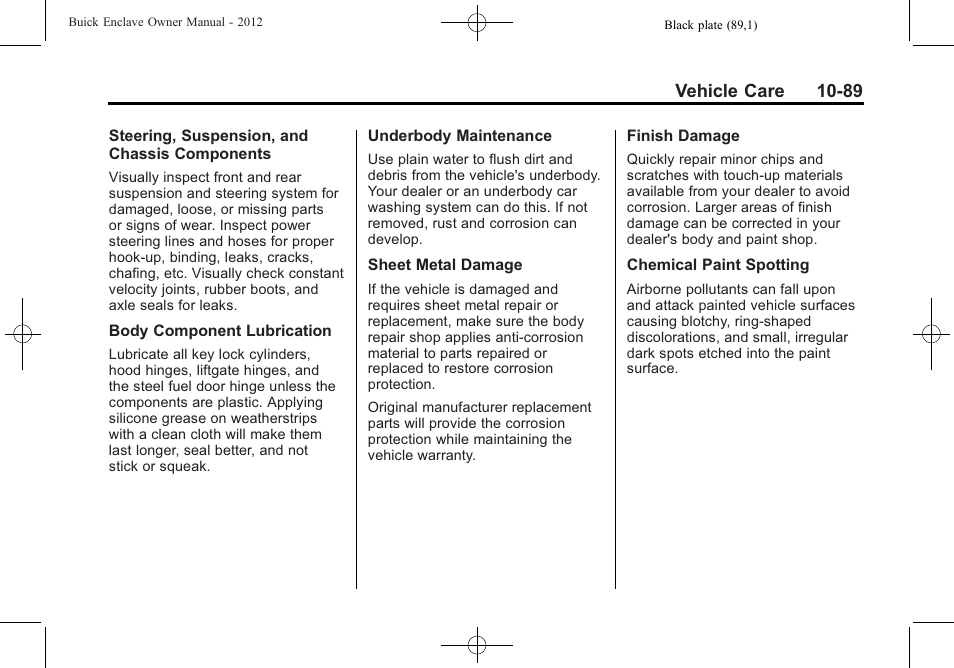 Buick 2012 Enclave User Manual | Page 401 / 474