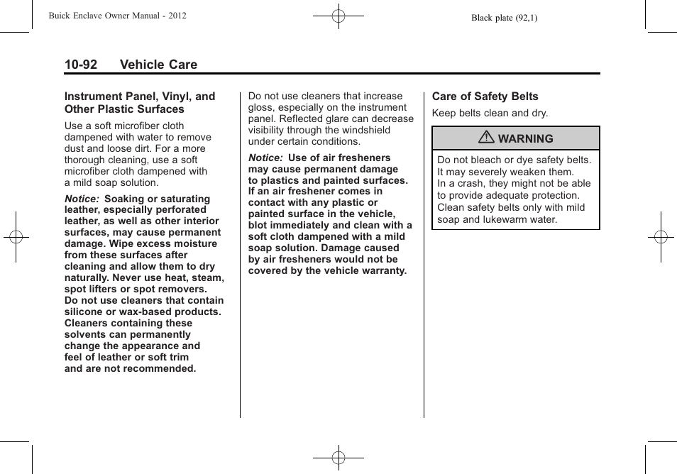 Buick 2012 Enclave User Manual | Page 404 / 474