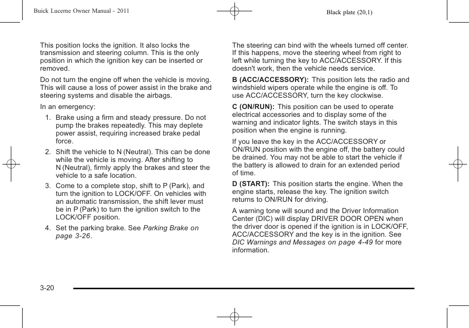 Buick 2011 Lucerne User Manual | Page 124 / 450
