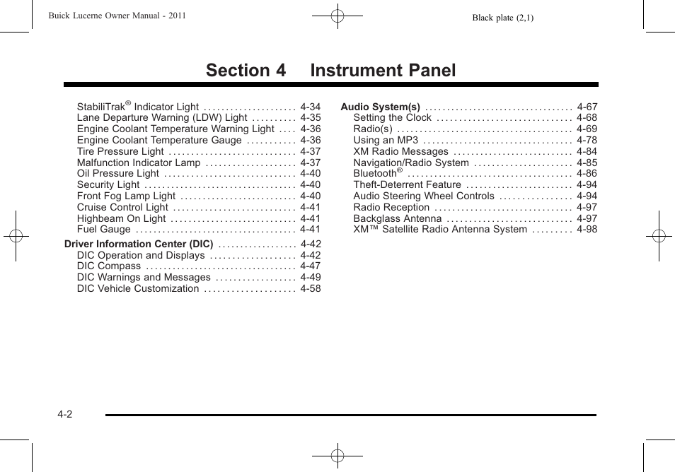 Buick 2011 Lucerne User Manual | Page 158 / 450