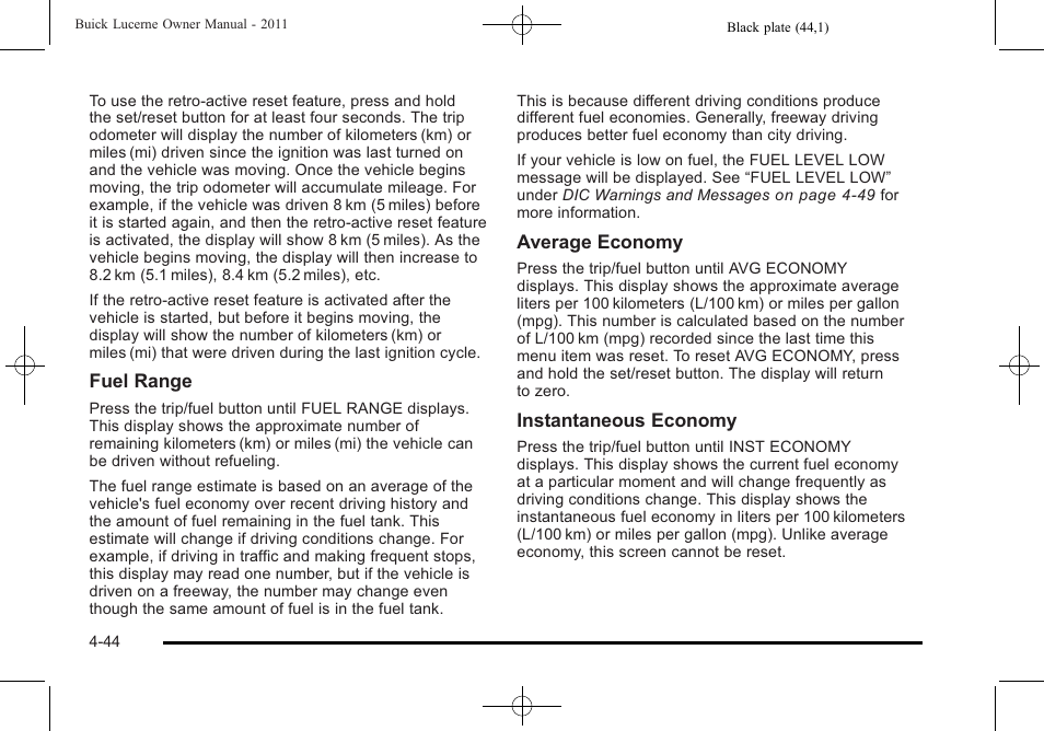 Buick 2011 Lucerne User Manual | Page 200 / 450