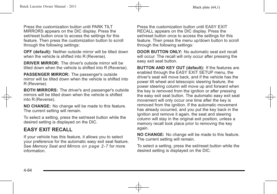 Buick 2011 Lucerne User Manual | Page 220 / 450
