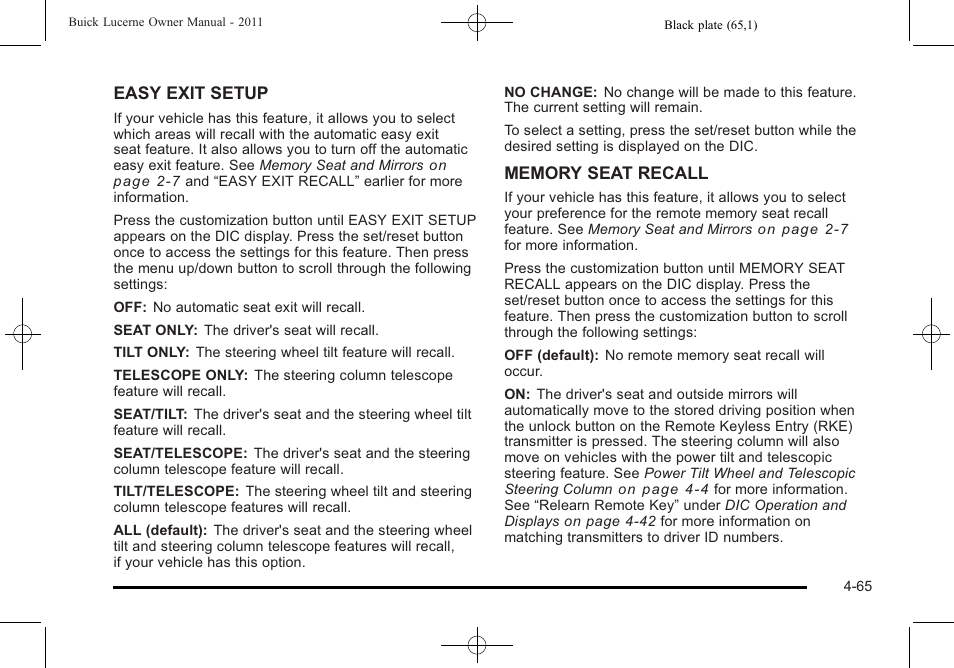 Buick 2011 Lucerne User Manual | Page 221 / 450