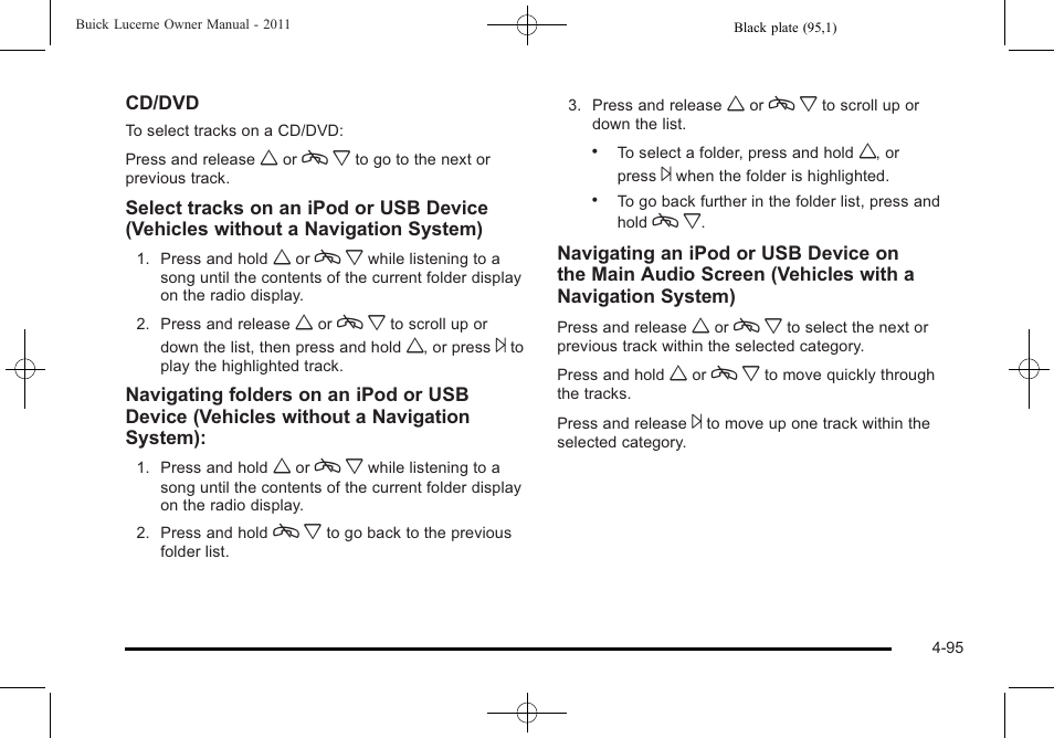 Buick 2011 Lucerne User Manual | Page 251 / 450