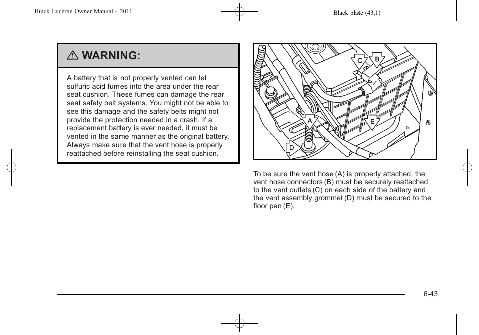 Warning | Buick 2011 Lucerne User Manual | Page 329 / 450