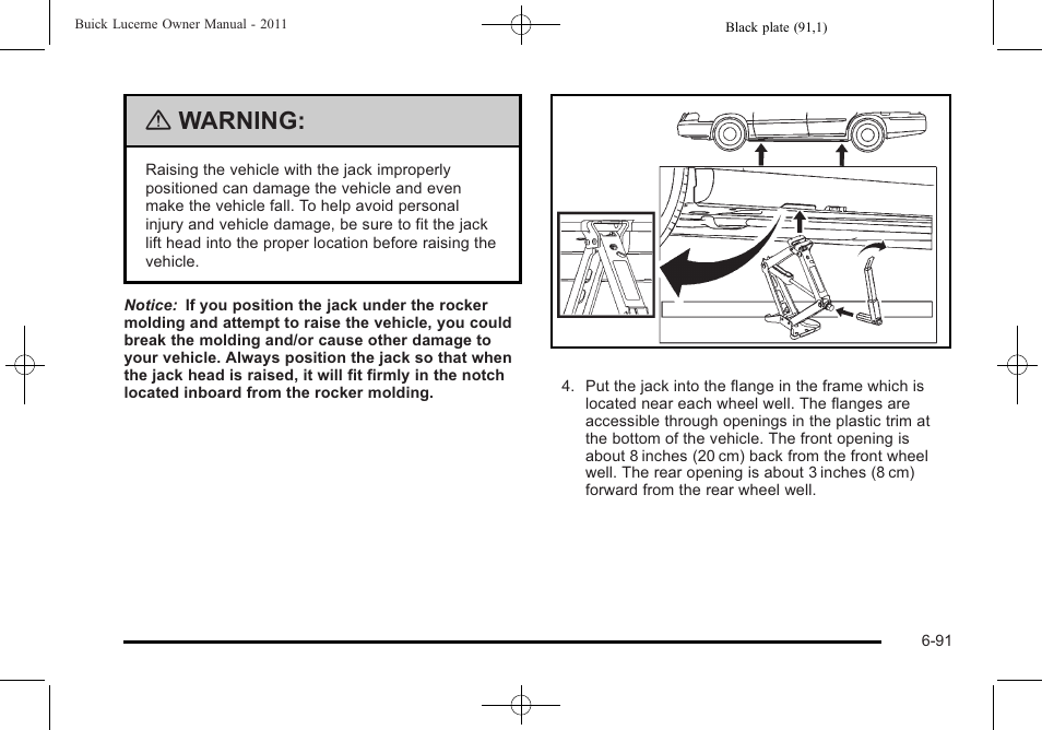 Warning | Buick 2011 Lucerne User Manual | Page 377 / 450