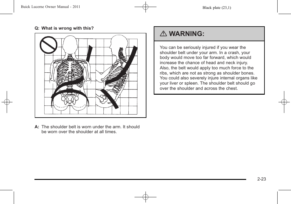 Warning | Buick 2011 Lucerne User Manual | Page 55 / 450