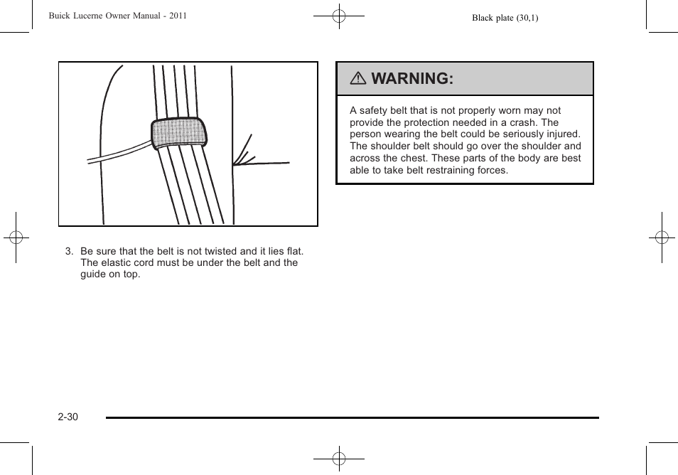 Warning | Buick 2011 Lucerne User Manual | Page 62 / 450