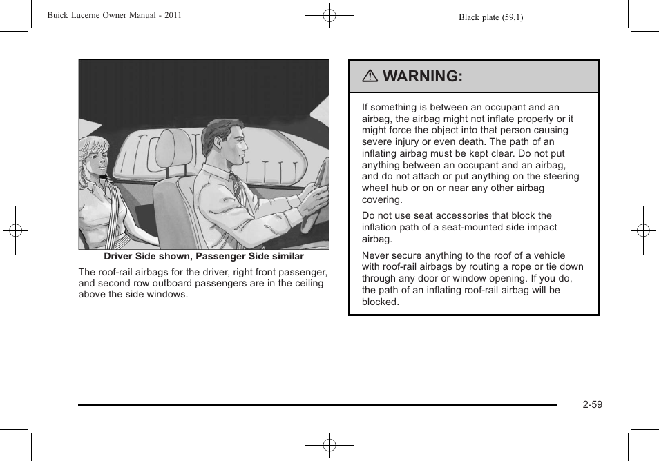 Warning | Buick 2011 Lucerne User Manual | Page 91 / 450
