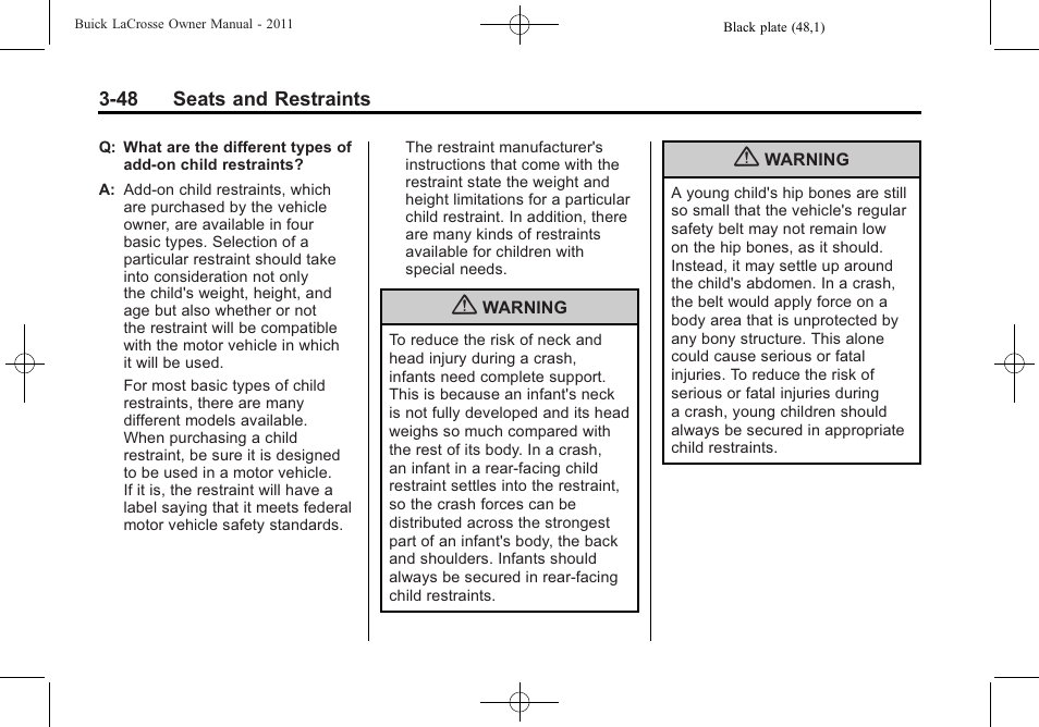 Buick 2011 Lacrosse User Manual | Page 102 / 462